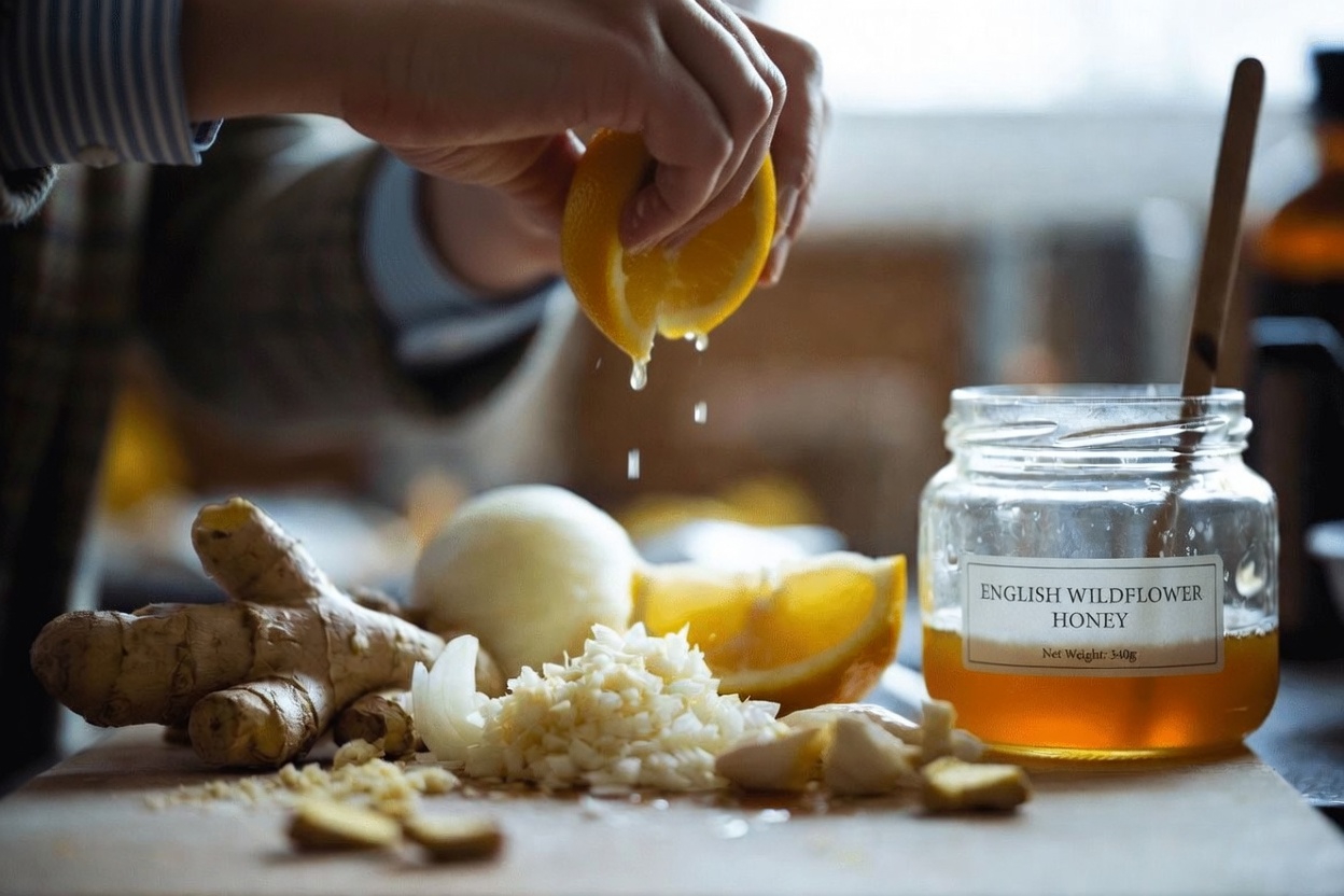 Have You Tried This Simple Kitchen Mix of Grated Ginger, Onion, Garlic, Lemon Juice, and Honey?