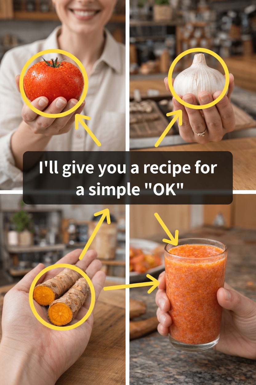 Simple Tomato Garlic Turmeric Drink Recipe for Men’s Wellness Over 40