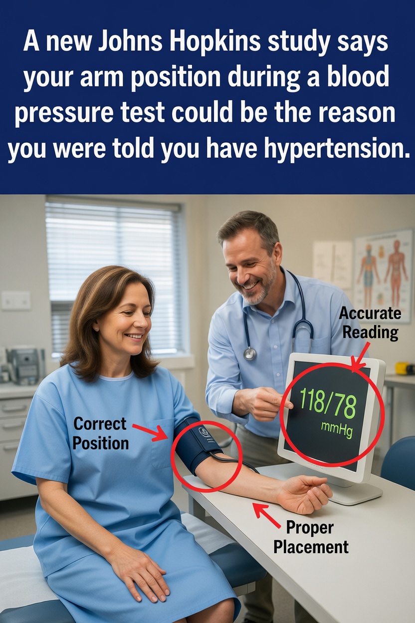 A new Johns Hopkins study reveals how your arm position during blood pressure checks could affect the numbers you see