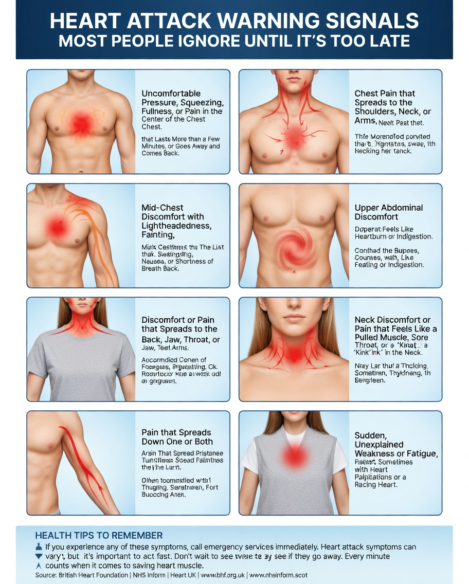 7 Key Warning Signs Your Body May Be Sending You Weeks Before a Heart Attack