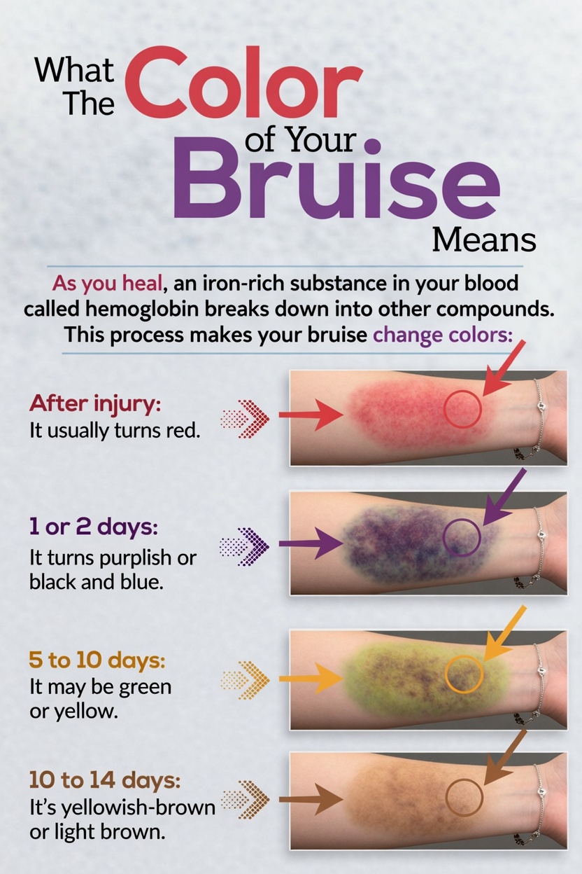 What Does the Color of Your Bruise Mean? A Warning Your Body May Be Sending