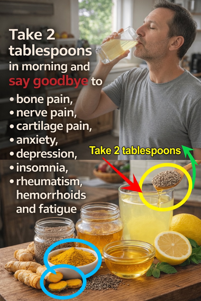 A Simple Morning Habit: Exploring a Refreshing Drink with Turmeric, Lemon, Honey, and Chia Seeds