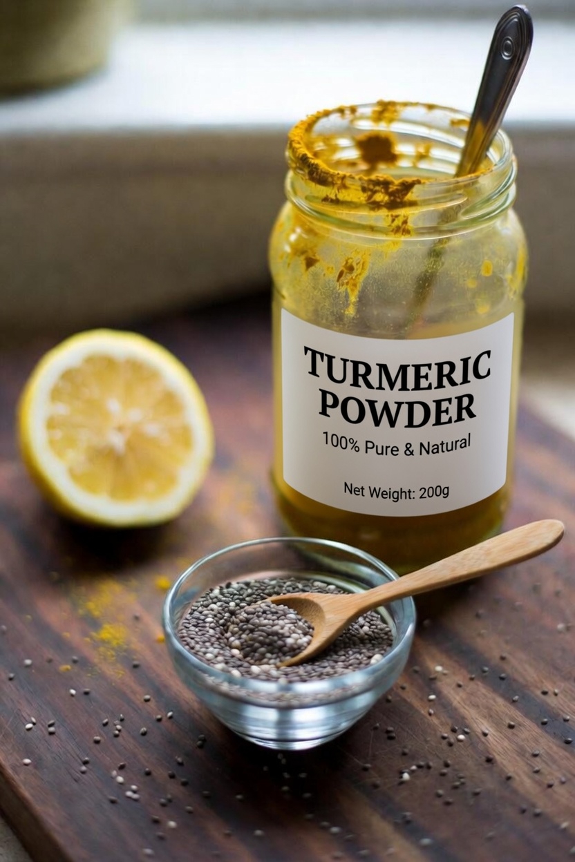 A Simple Morning Habit: Exploring a Refreshing Drink with Turmeric, Lemon, Honey, and Chia Seeds