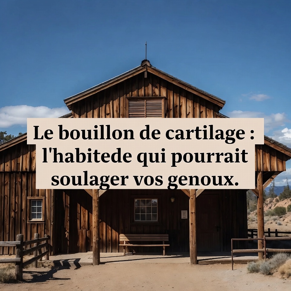 Le bouillon de cartilage : l’habitude qui pourrait soulager vos genoux
