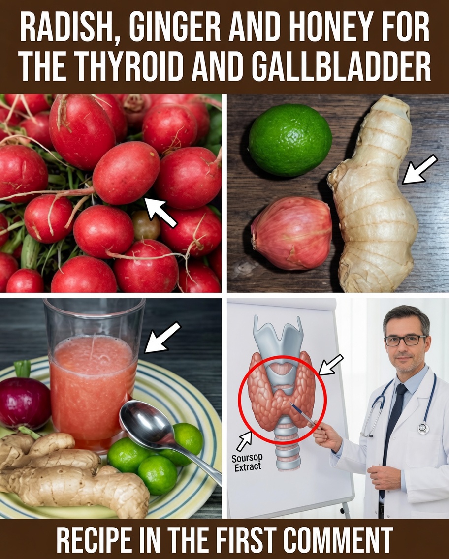 Radis, gingembre et miel : le remède naturel pour soutenir la thyroïde et la vésicule biliaire