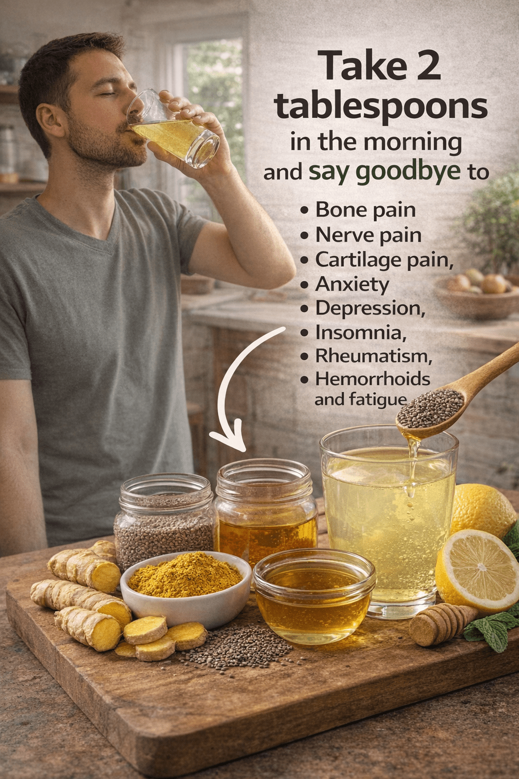 Morning Turmeric Lemon Honey Chia Drink: A Simple Way to Start Your Day with Natural Ingredients