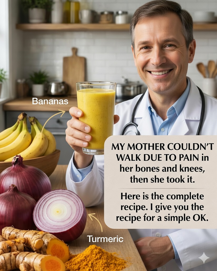 Remède naturel à base de banane, d’oignon et de curcuma : une recette maison pour soutenir la santé des articulations et des os 🌿🍌