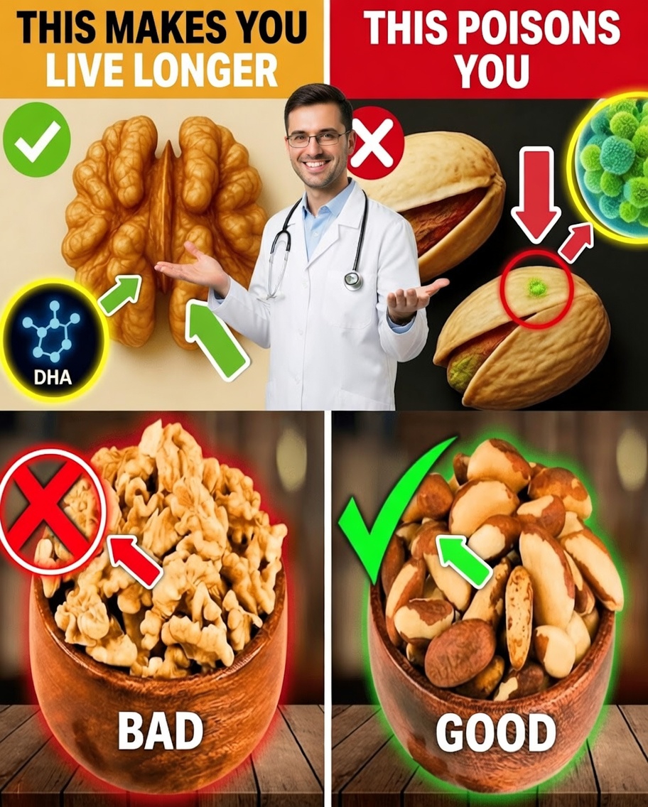 Après 60 ans : Les 4 pires noix à éviter… et les 4 meilleures à consommer chaque jour