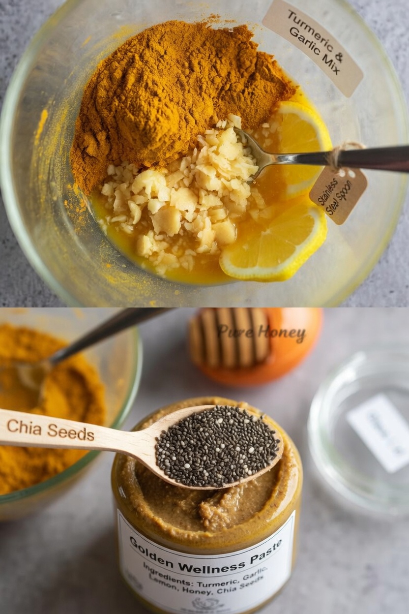 Discover This Popular Morning Mixture With Two Tablespoons of Turmeric Ginger Lemon Honey and Chia Seeds