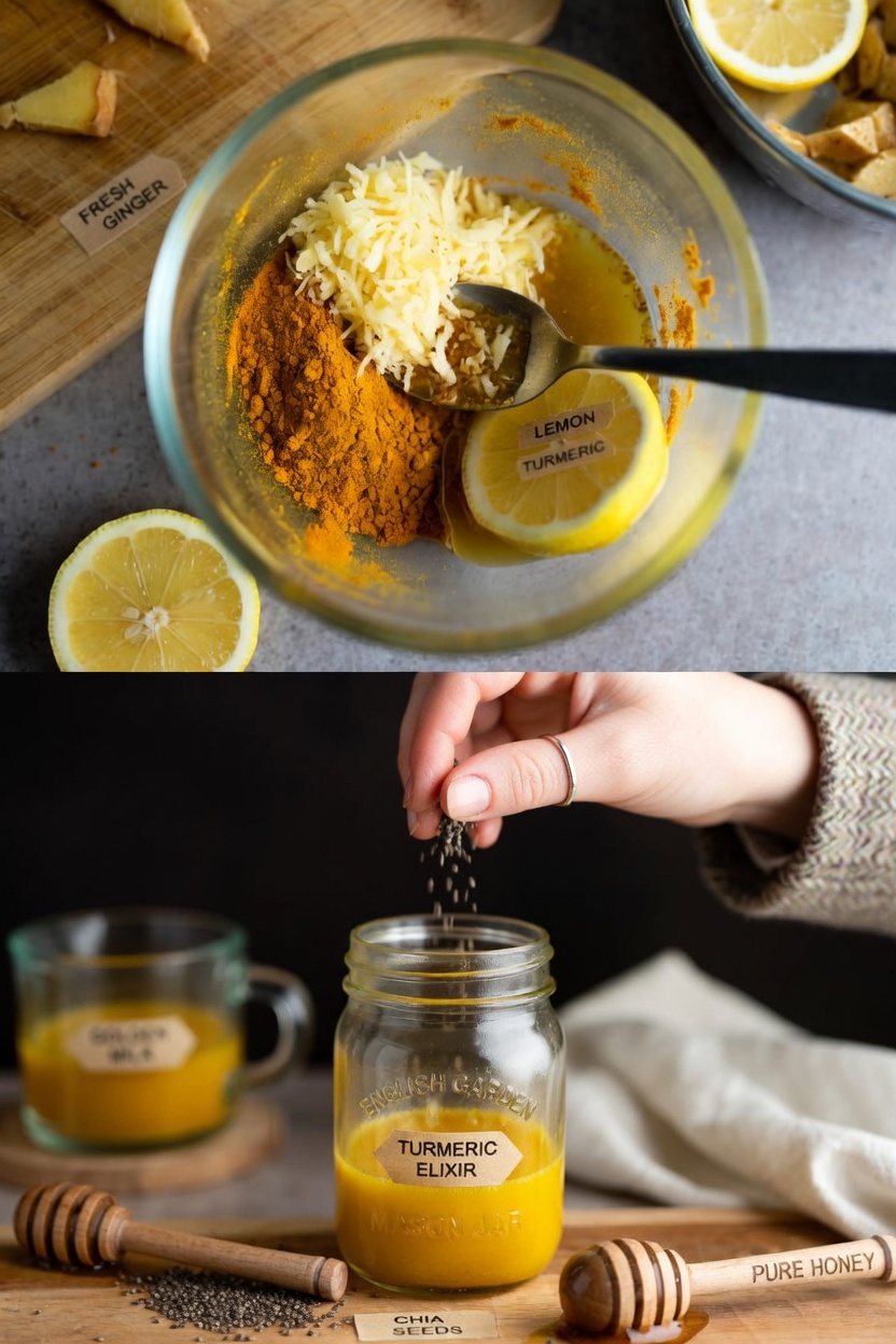 Discover This Popular Morning Mixture With Two Tablespoons of Turmeric Ginger Lemon Honey and Chia Seeds