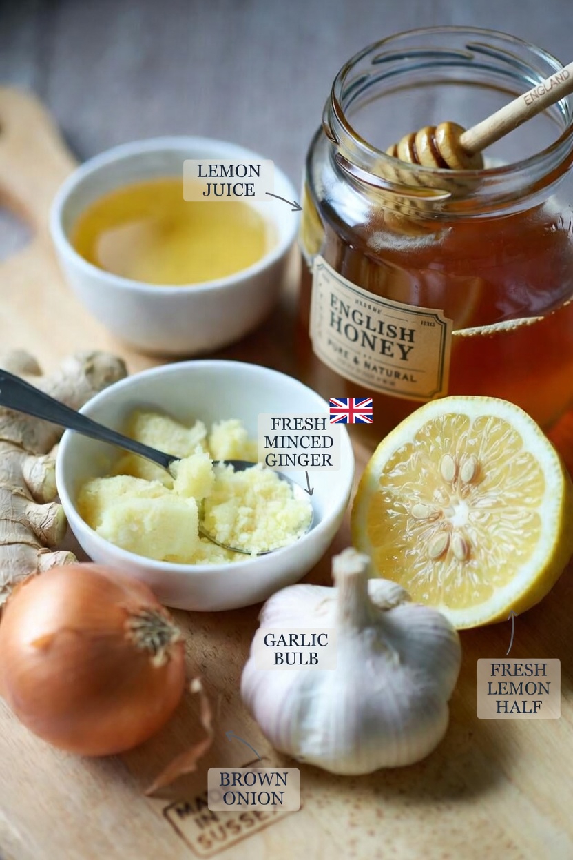 Simple Guide to Preparing a Grated Ginger, Onion, Garlic, Lemon Juice and Honey Blend at Home