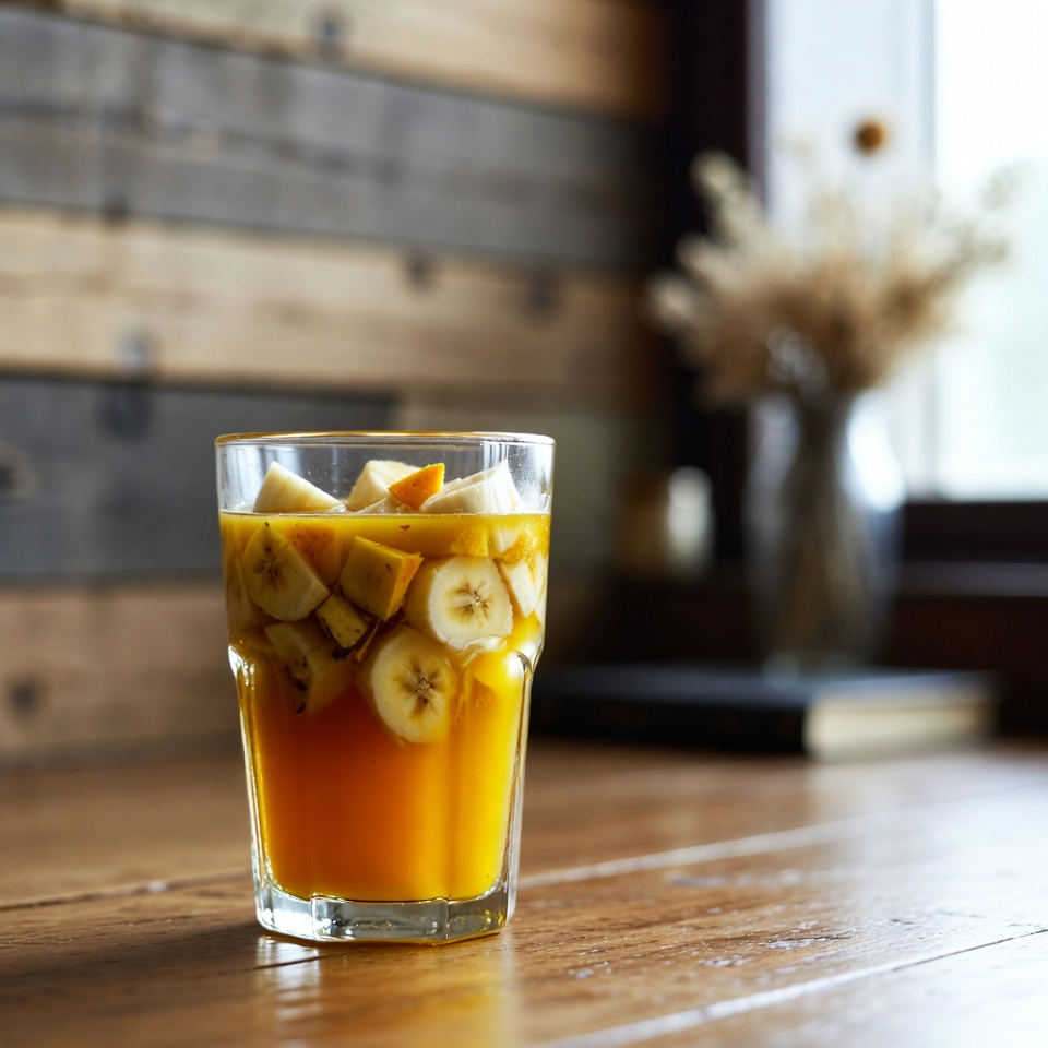 A juice made with banana, turmeric, and onion is an unusual combination