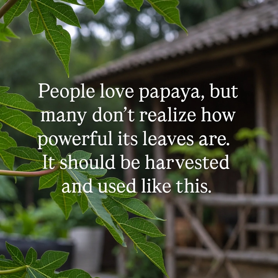 People love papaya, but many don’t realize how powerful its leaves are.It should be harvested and used like this