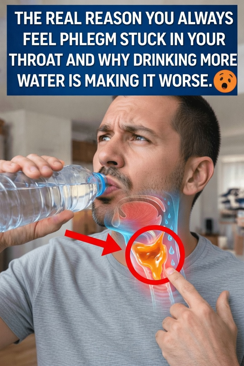 That Constant Feeling of Phlegm Stuck in Your Throat Might Not Be Helped by Drinking More Water – Here’s What Could Be Happening