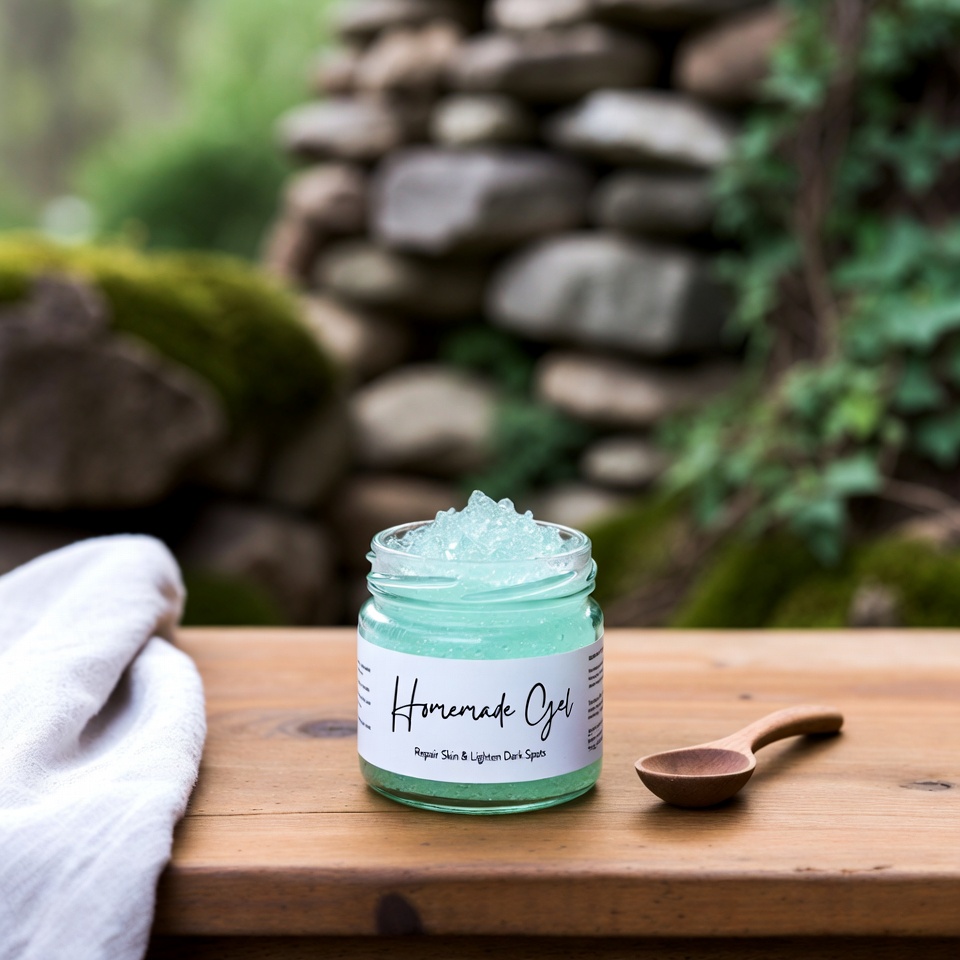 Homemade gel to repair skin and lighten dark spots