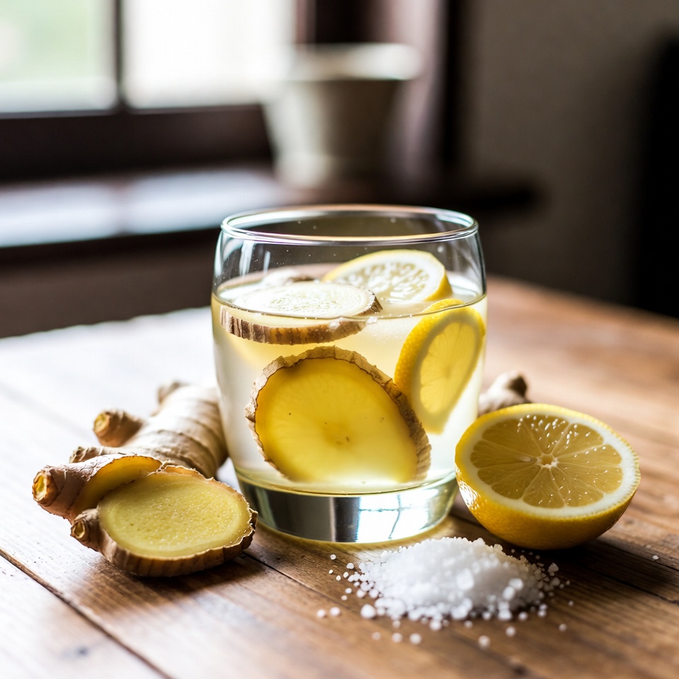 Ginger mixed lemon and salt with this will help whiten teeth and freshen your breath instantly