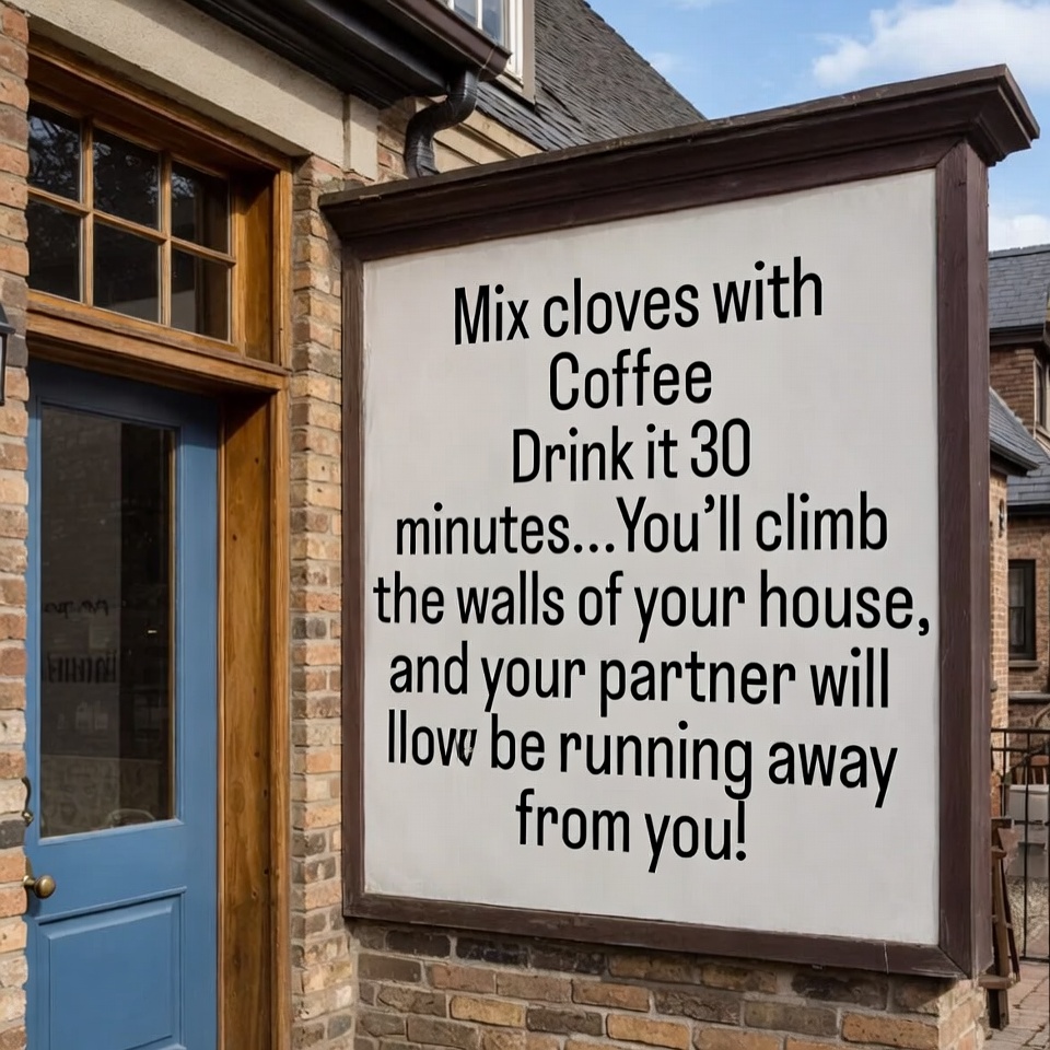 Mix cloves with Coffee Drink it 30 minutes…You’ll climb the walls of your house, and your partner will be running away from you!