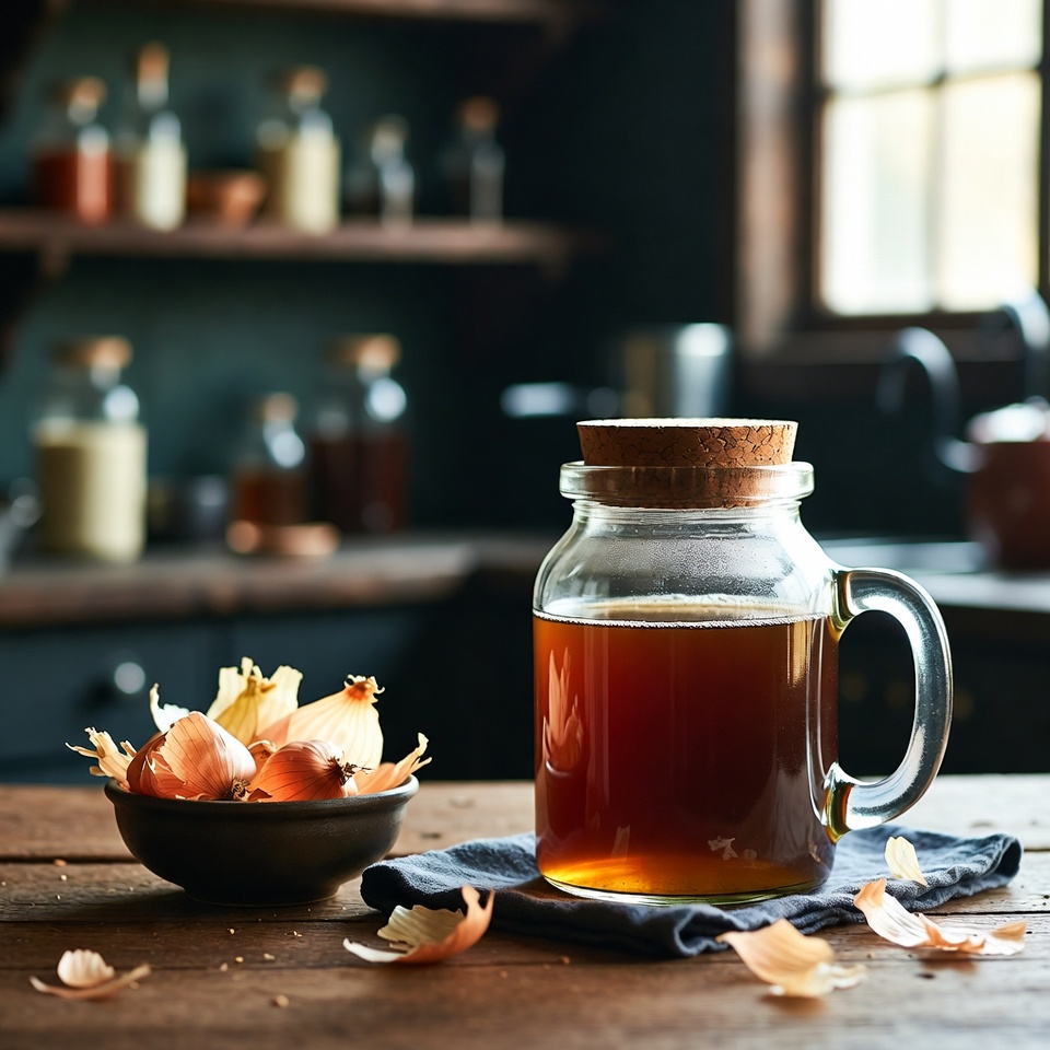 Natural recipe to reverse gray hair using onion peels