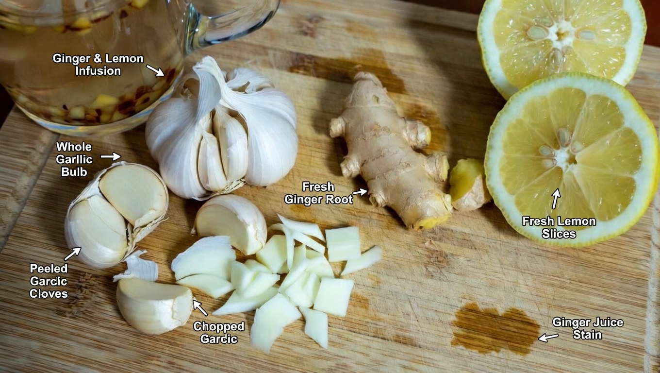 A Simple Bedtime Habit: Exploring a Garlic, Lemon, and Ginger Mixture for Heart Health Support