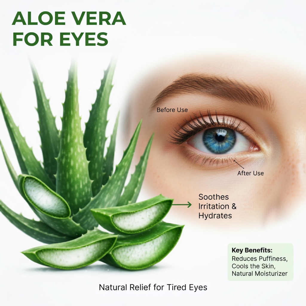 Aloe Vera for Eye Comfort: Everyday Habits to Soothe Redness, Dryness, and Daily Irritation Safely