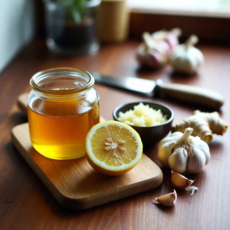 Boost Your Health with This Powerful Natural Remedy: Garlic, Lemon Juice, Grated Ginger, and Honey