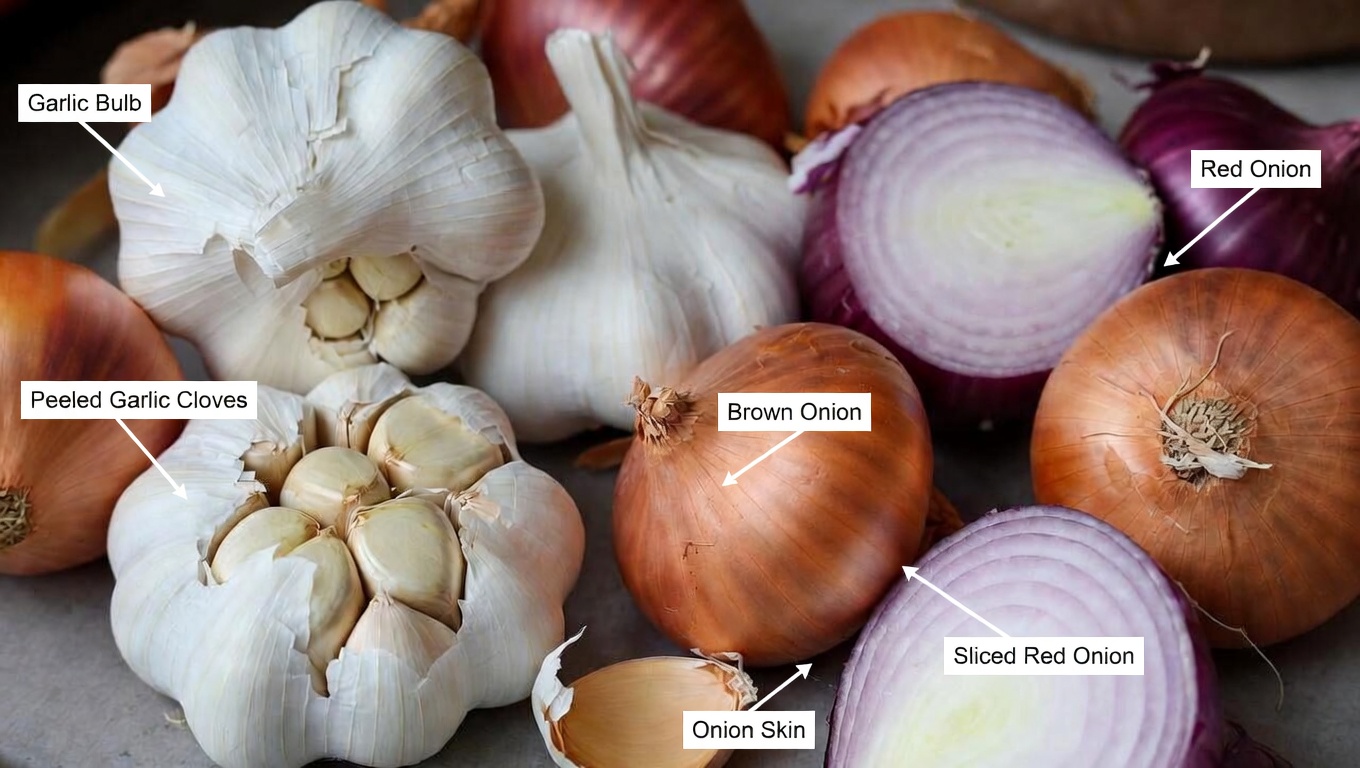 Exploring Natural Ways to Support Vein Health: The Role of Garlic and Onion in Everyday Habits