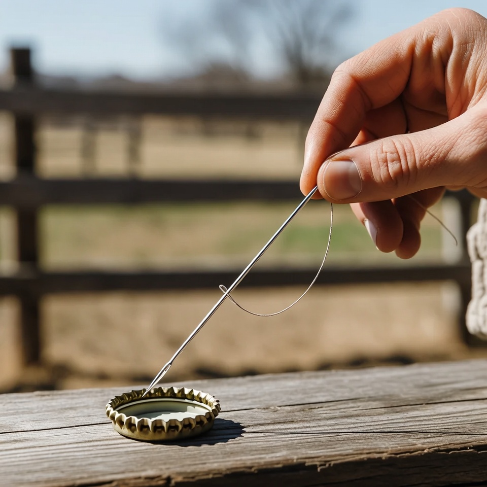 A Simple Trick for Easy Needle Threading – All You Need Is a Bottle Cap