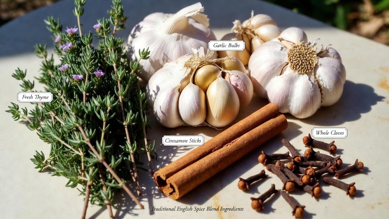 The Four-Power Herbal Infusion: Exploring Thyme, Garlic, Cinnamon, and Cloves in a Simple Daily Tea