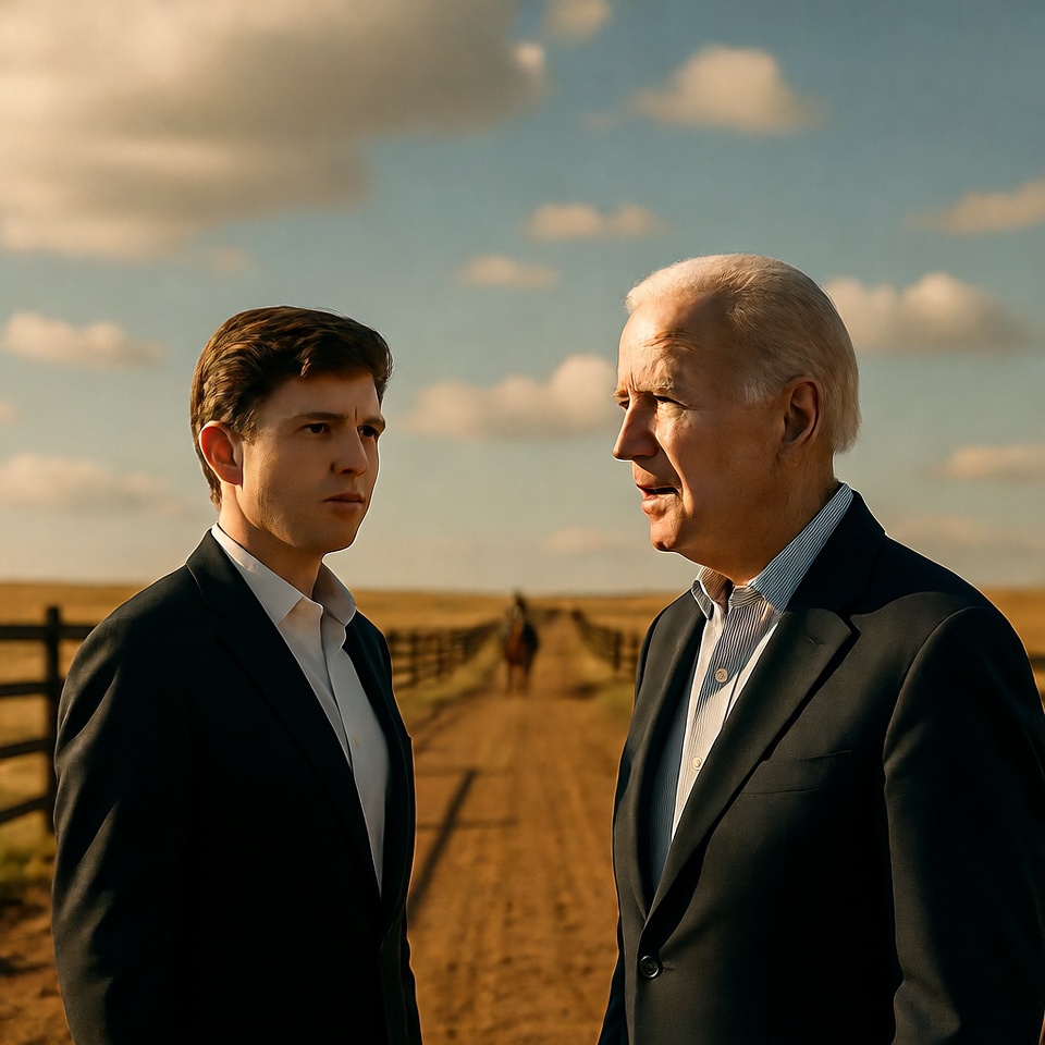 Barron Trump shows his true colours as he comes face to face with Joe Biden