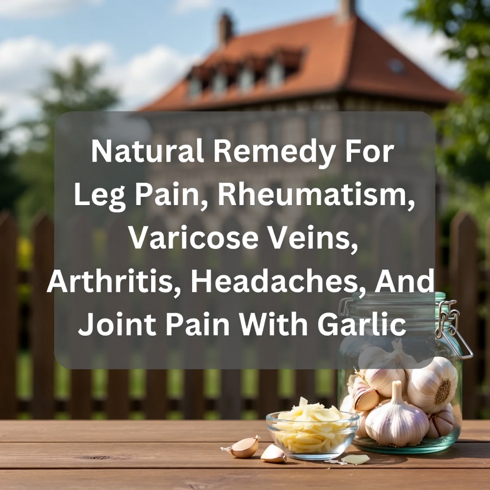 Natural Remedy For Leg Pain, Rheumatism, Varicose Veins, Arthritis, Headaches, And Joint Pain With Garlic