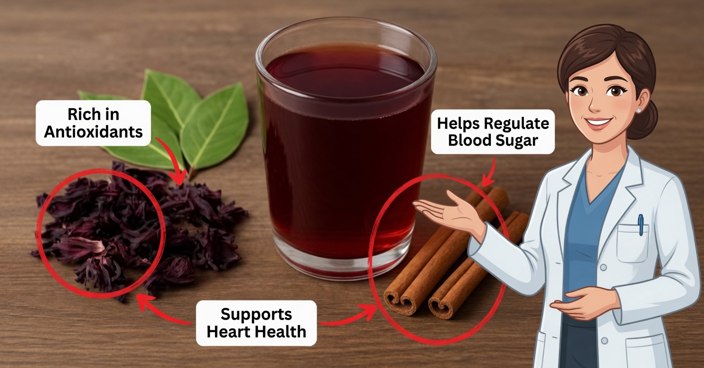 Agua de jamaica, laurel y canela: beneficios y cómo tomarla