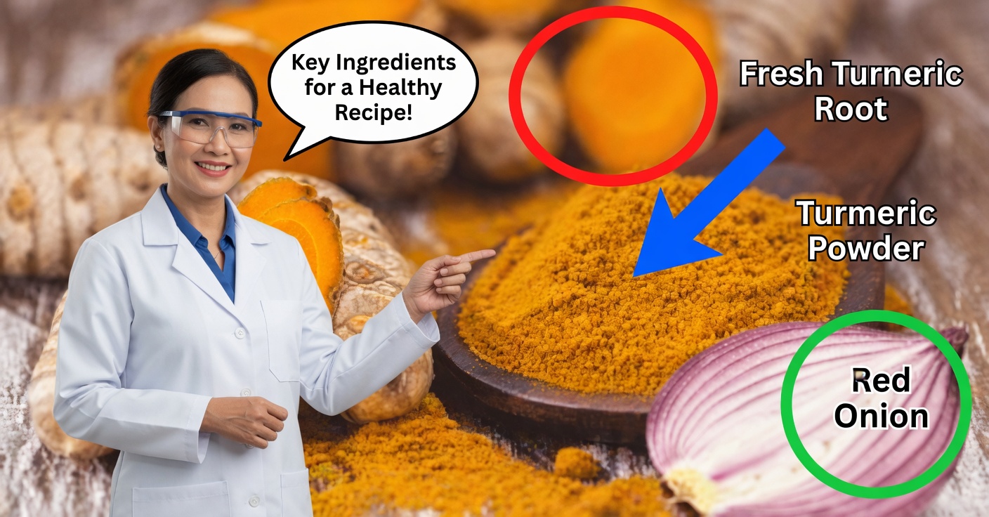 Jarabe de cebolla y cúrcuma para depurar el cuerpo