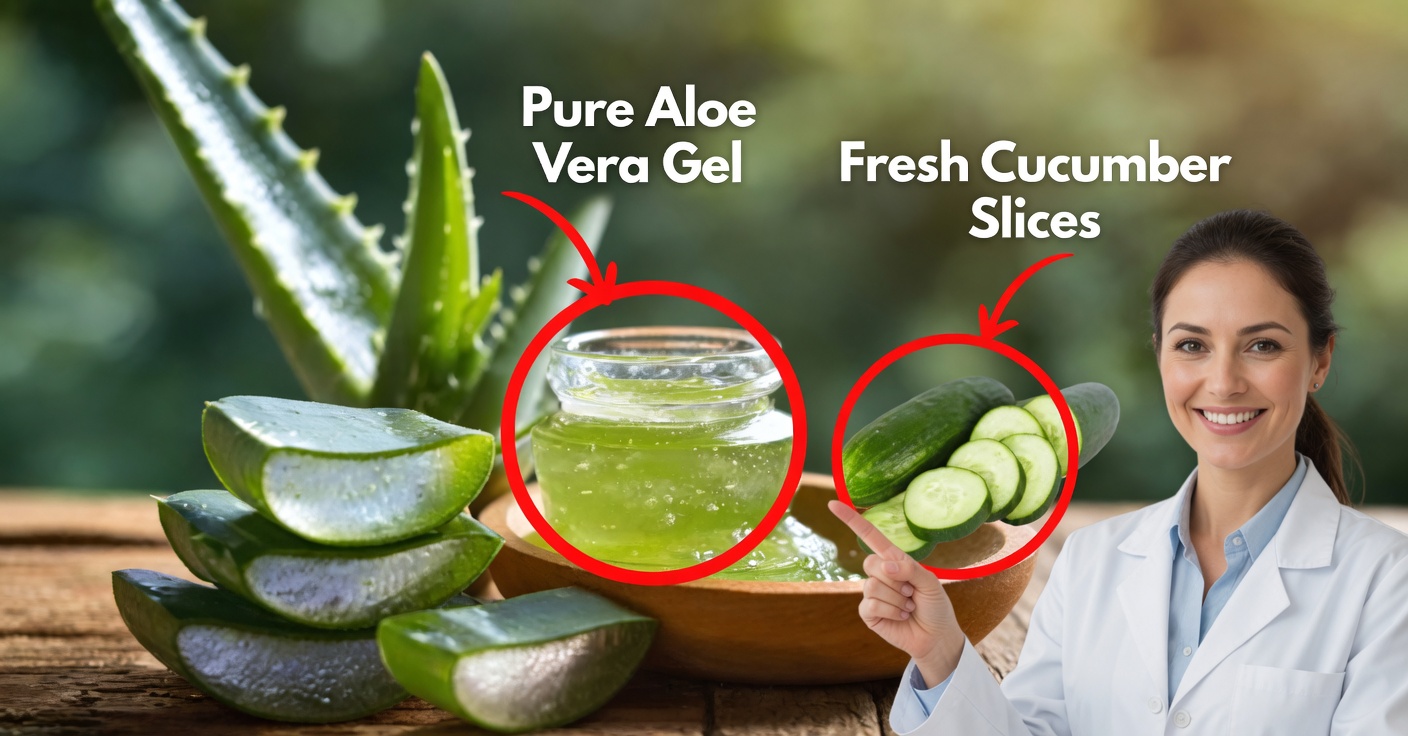 Mascarilla de pepino y aloe vera para manchas