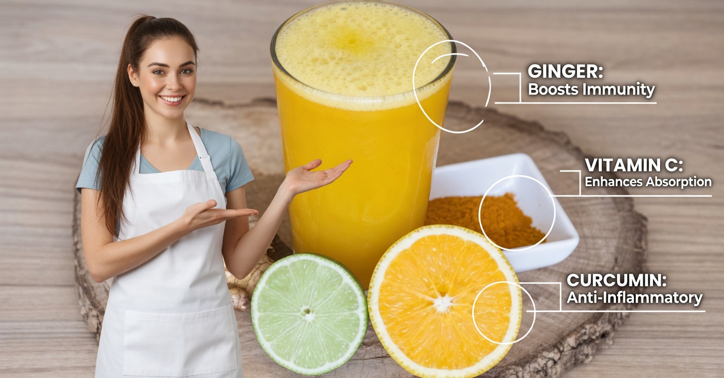 Jugo de Naranja y Jengibre para Limpiar Órganos