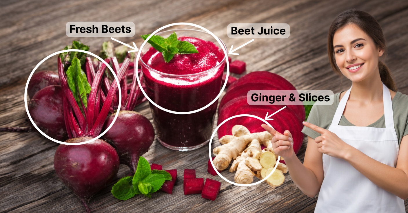 Jugo de Remolacha y Jengibre: Energía y Salud en un Vaso