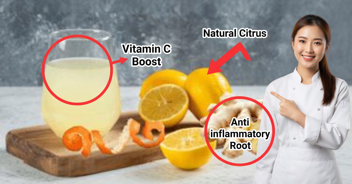 Infusión Detox de Mandarina y Jengibre para Purificar Órganos