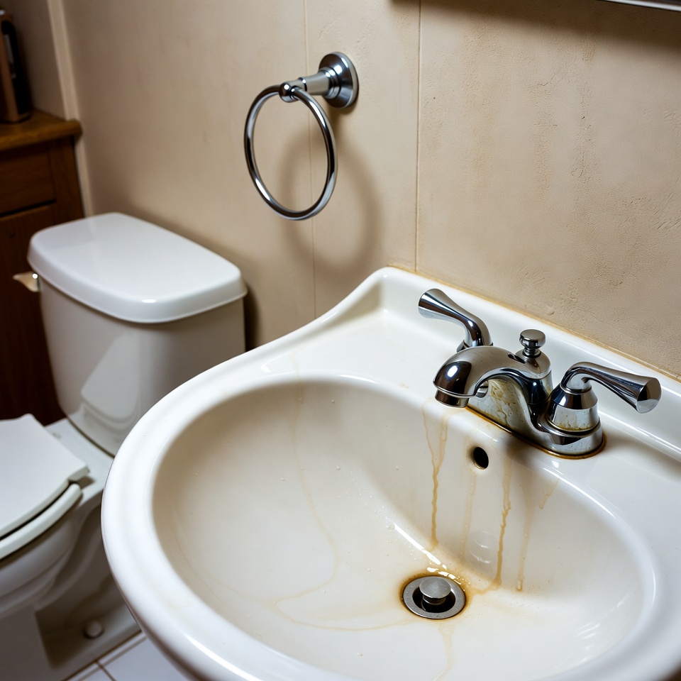 How to Easily Remove Hard Water Stains from a Sink or Faucet