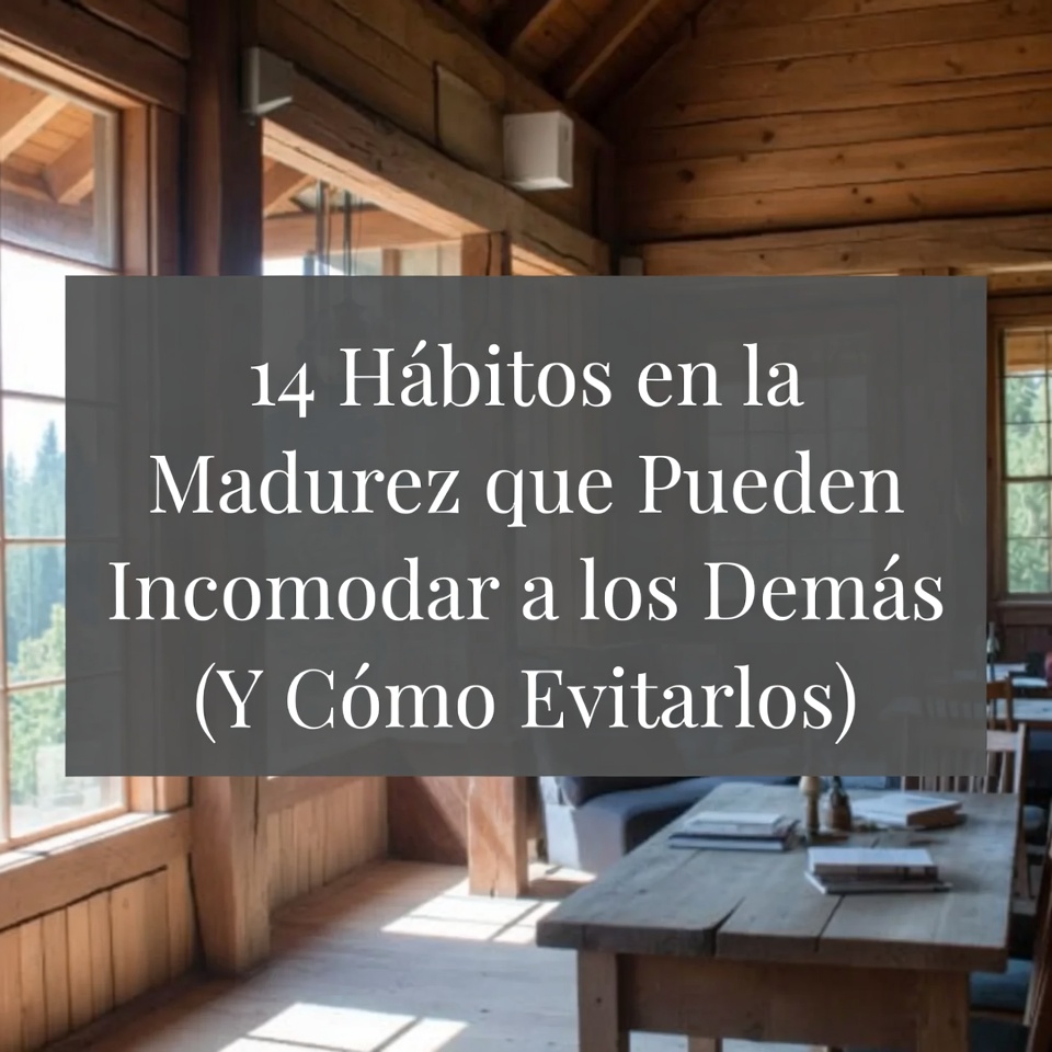 14 Hábitos en la Madurez que Pueden Incomodar a los Demás (Y Cómo Evitarlos)