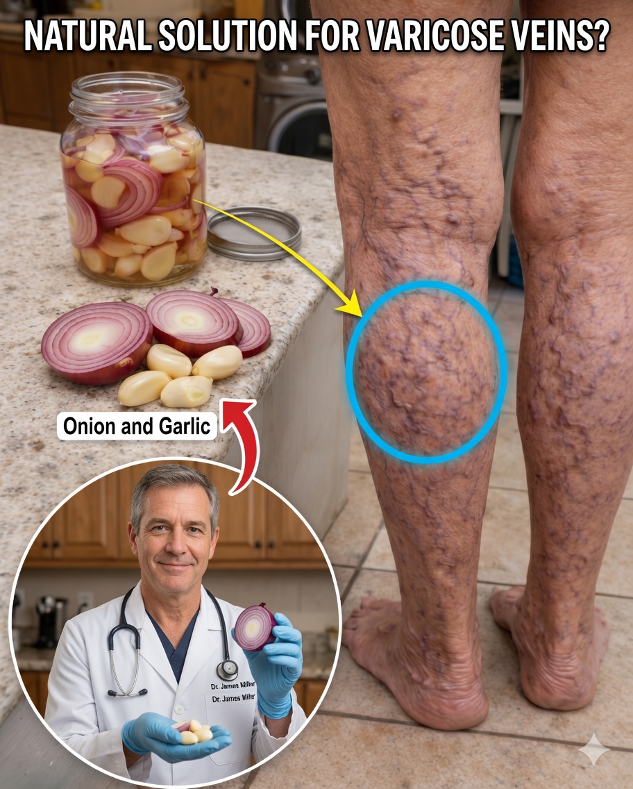 Say Goodbye to Varicose Veins Naturally: The Simple Home Remedy with Garlic, Onion, and Olive Oil That Can Bring Relief