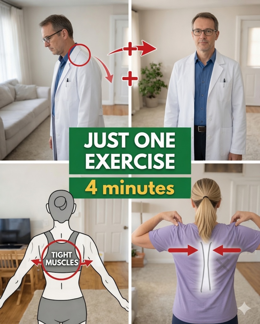 How to Fix Forward Head Posture After 60 in Just 4 Minutes – The Gentle Routine Recommended by Japan’s Oldest Doctor