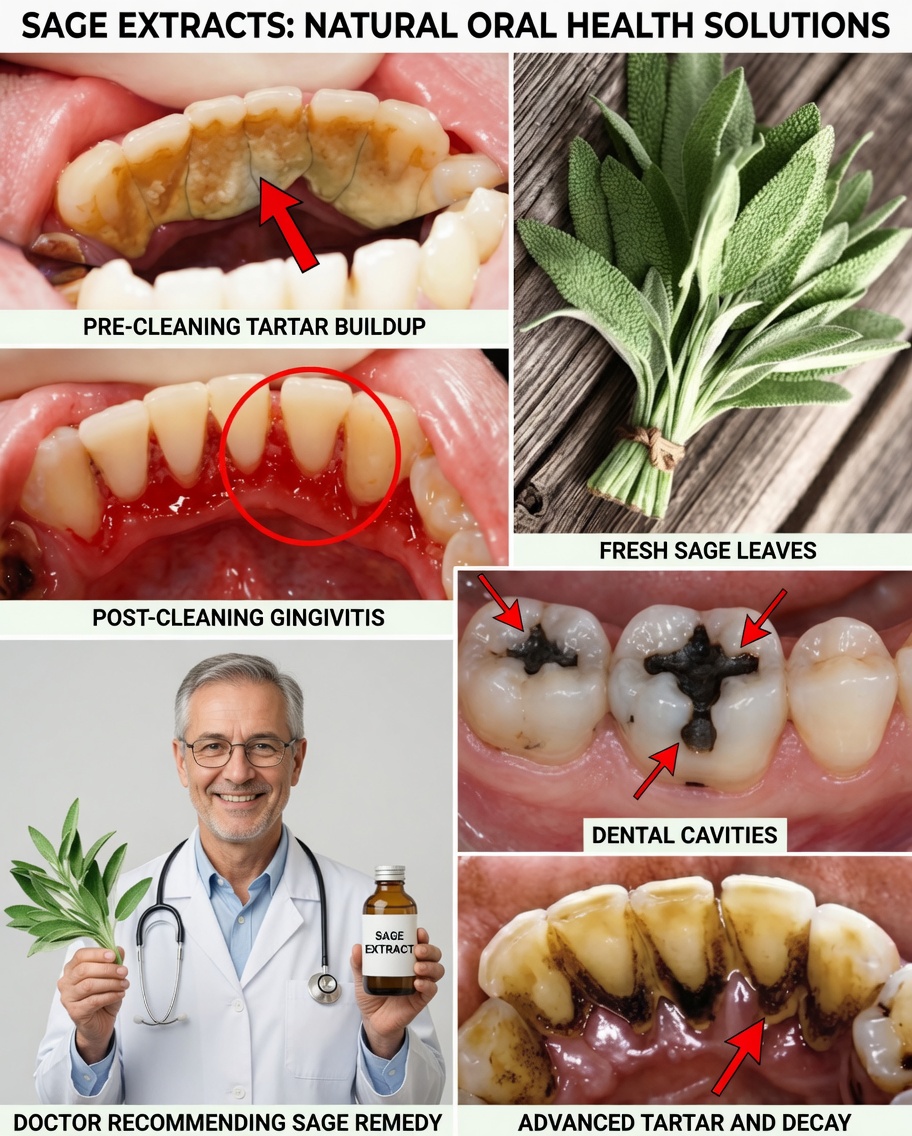 Remove Tartar and Naturally Whiten Your Teeth with Sage Leaves
