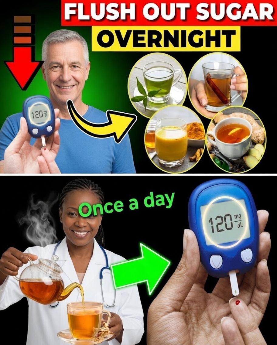 Flush Out Blood Sugar Overnight with These 8 Powerful Natural Drinks