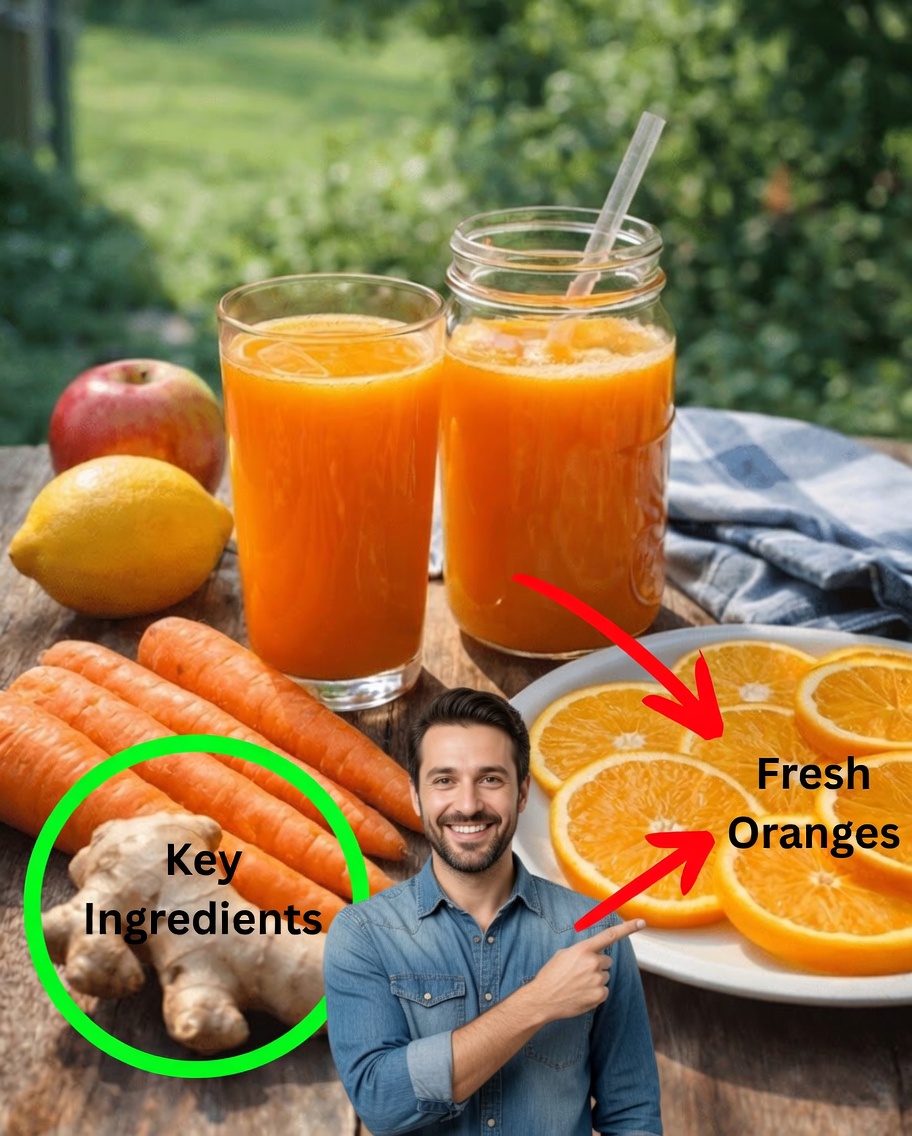 How to Make a Refreshing Carrot, Orange, Apple, and Ginger Juice to Support Immunity in Everyday Life