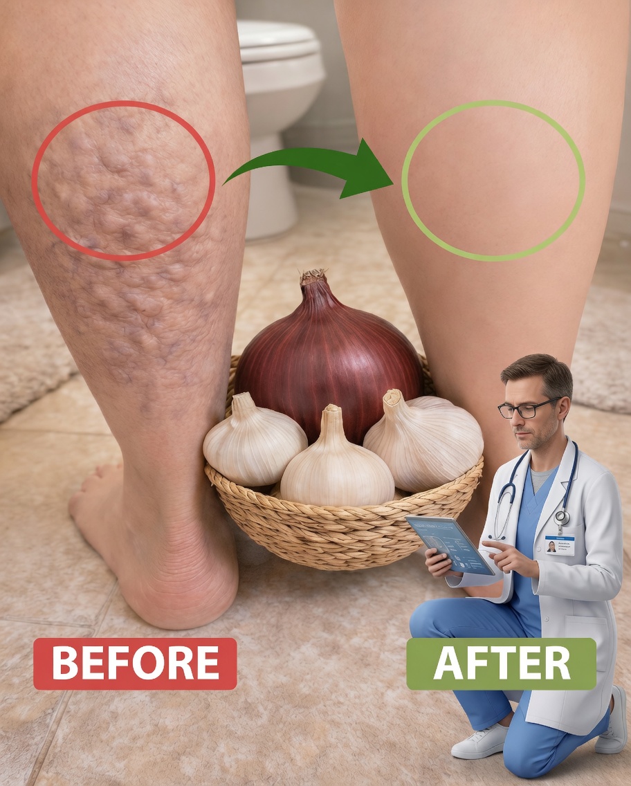 Get Rid of Annoying Varicose Veins: The Kitchen Secret with Onion, Garlic, and Vinegar