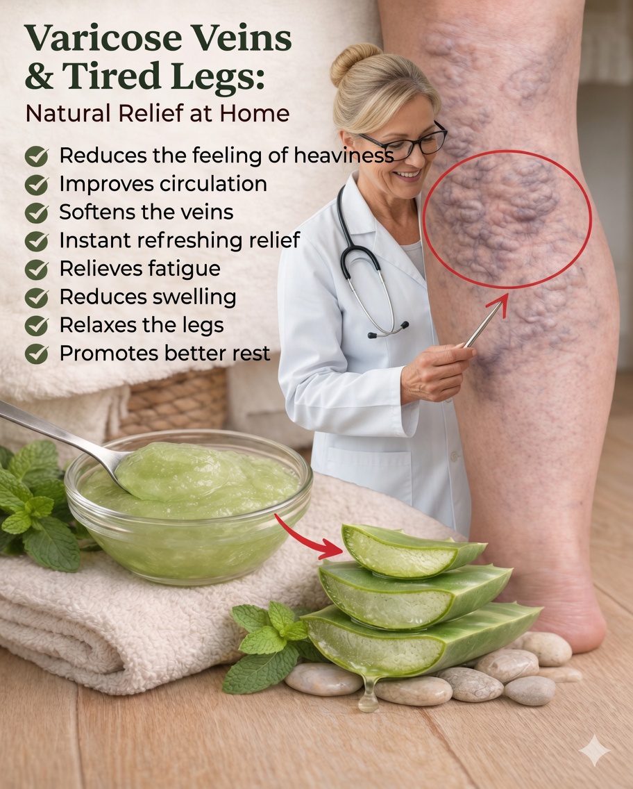 Homemade Aloe Vera Gel for Tired Legs and Varicose Veins: Natural Relief You Can Make at Home