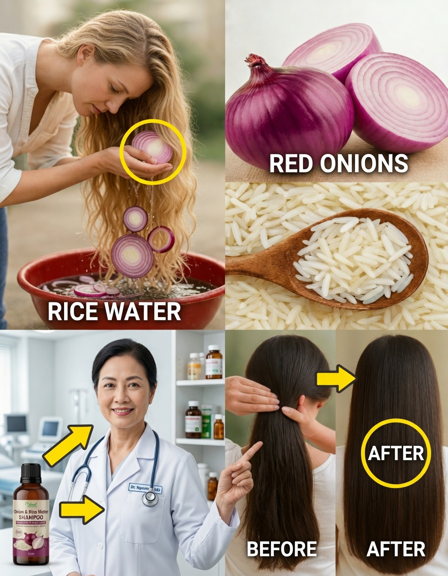 The Onion & Rice Hair Mask That Could Transform Thin Hair into Long, Thick, Shiny Locks